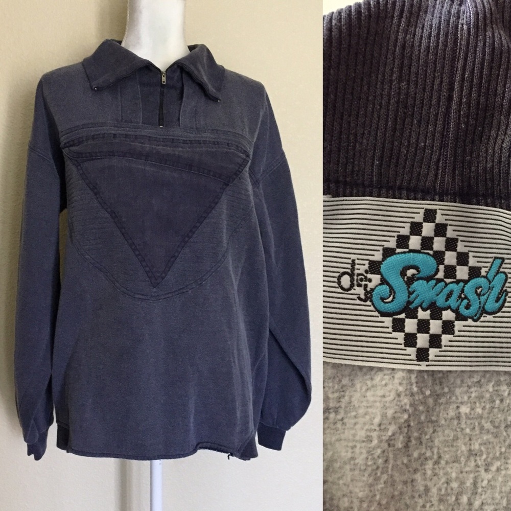 80’s Vintage Triangle Pocket Sweatshirt Distressed - Picture 1 of 8